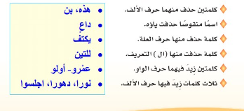 استخرج من الجمل السابقة ما يأتي