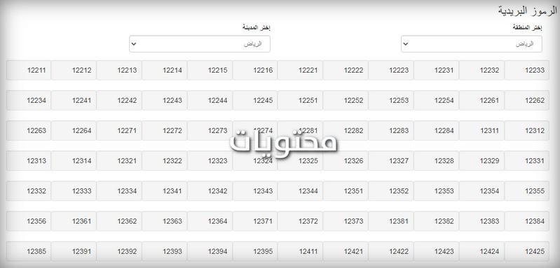 الرمز البريدي لأحياء الرياض .. خدمة الرمز البريدي السعودي