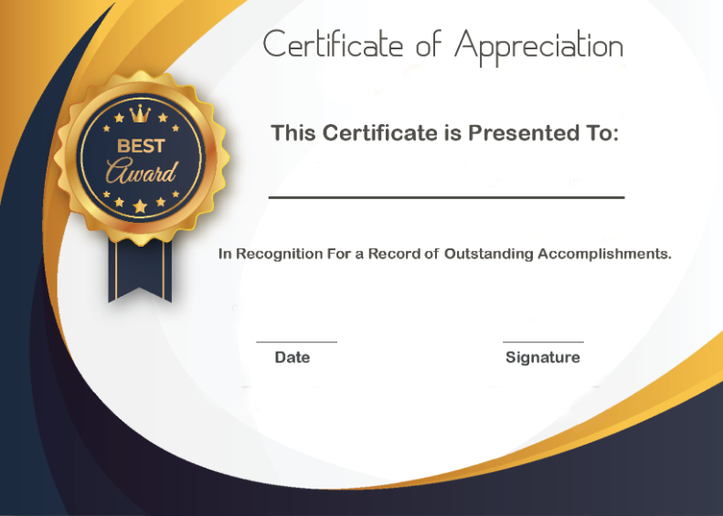 شهادات تقدير وتقدير للتعليم عن بعد