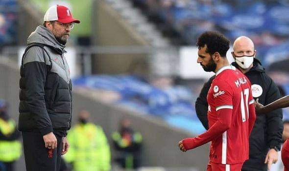 تعليقات مثيرة للاهتمام من كلوب عن غضب صلاح من استبداله برايتون. تعليقات مثيرة للاهتمام من كلوب عن غضب صلاح من استبداله برايتون.