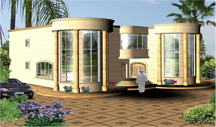 خارج الفلل الفخمة من طابق واحد 