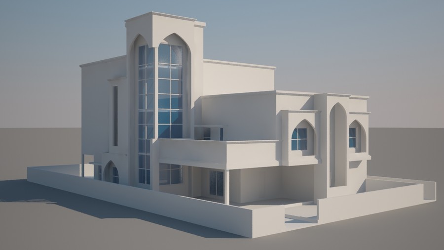 خارج الفلل الفخمة من طابق واحد