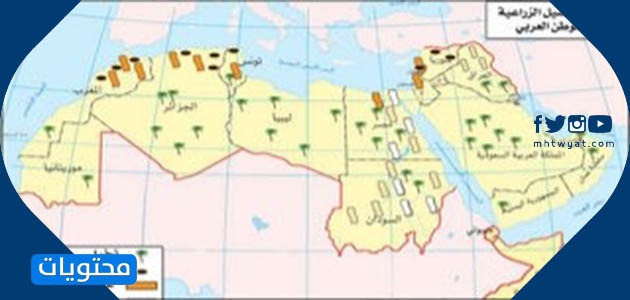 خريطة المنتجات الزراعية