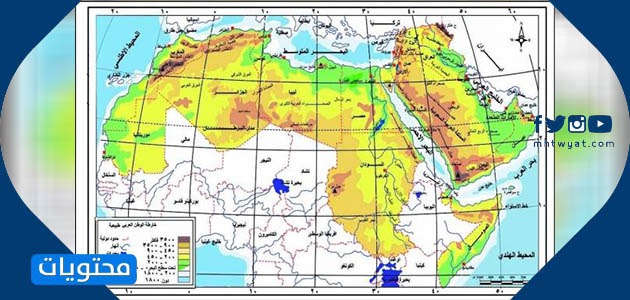 خريطة التضاريس القديمة