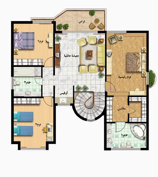 فيلات صغيرة طابقين بالمملكة العربية السعودية 