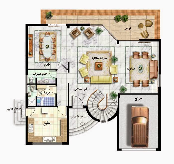 فيلات صغيرة طابقين بالمملكة العربية السعودية