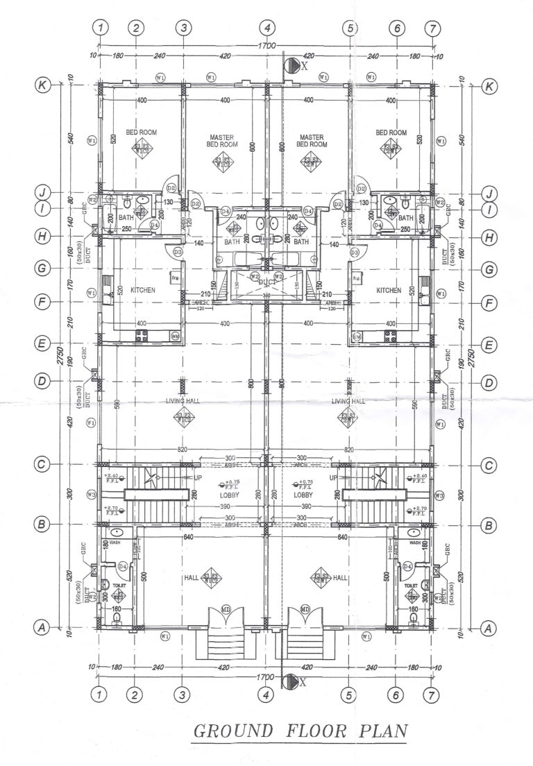فيلات صغيره طابقين مخطط سعودي