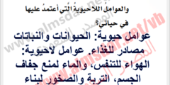 التفكير الناقد. ما العوامل الحيوية والعوامل اللاحيوية التي أعتمد عليها في حياتي؟