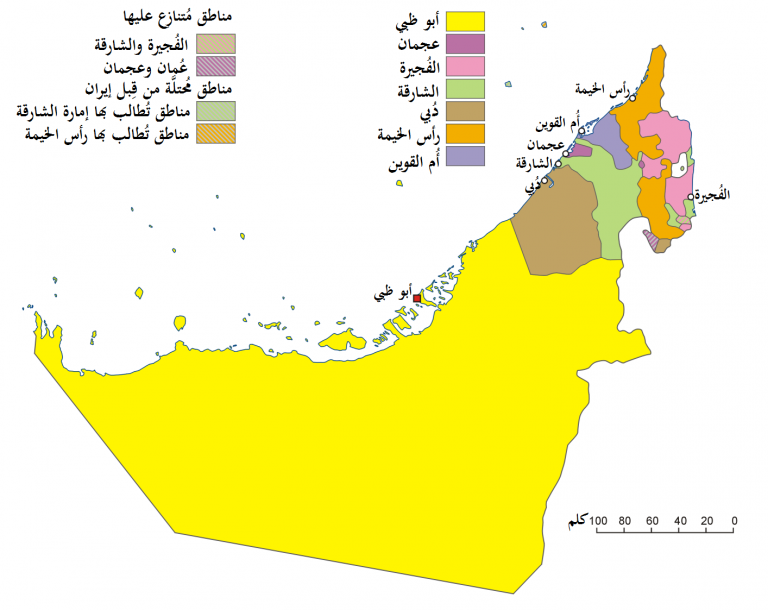 خريطة الإمارات