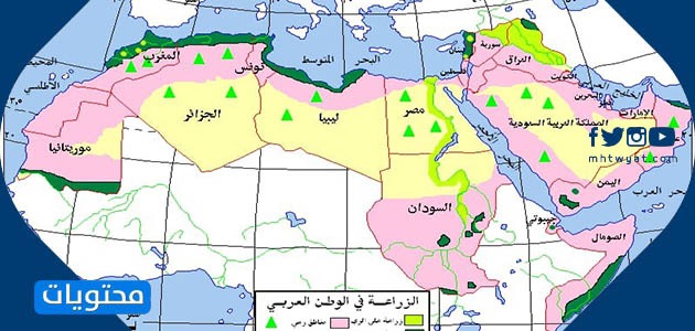 خريطة المنتجات الزراعية 