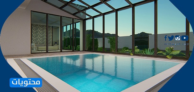 خطة استراحة صغيرة مع حمام سباحة