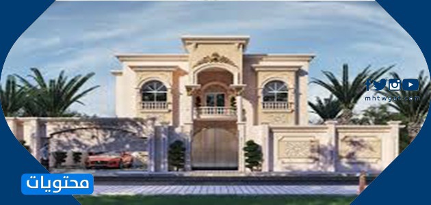 الفيلا من الخارج عبارة عن طابق واحد فاخر