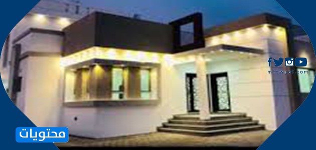 الخارج عبارة عن فيلا فاخرة من طابق واحد