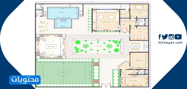 مخطط استراحة صغير