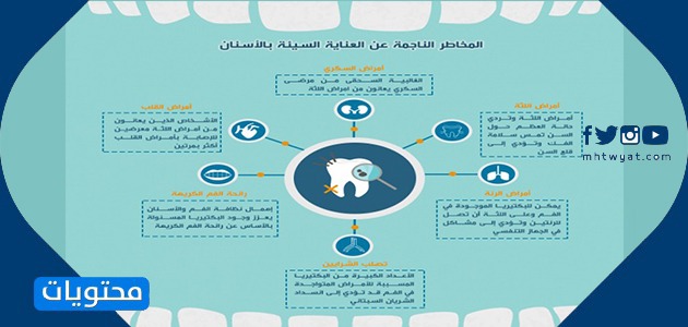 رسم معلوماتي إعلامي حول صحة الفم والأسنان