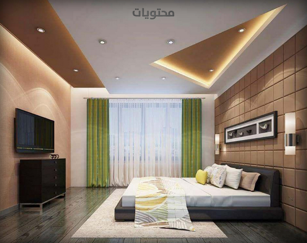 ديكورات غرف النوم من الجص الناعم