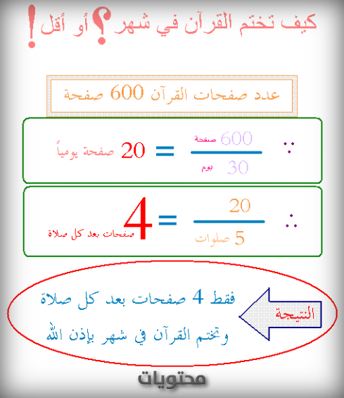 برنامج ختم القرآن بالصور في 30 يوم