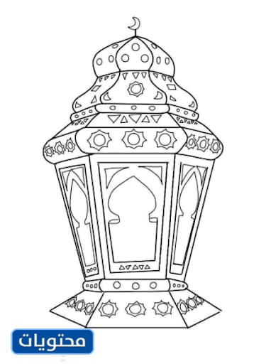 رسومات تلوين فانوس رمضان 2021