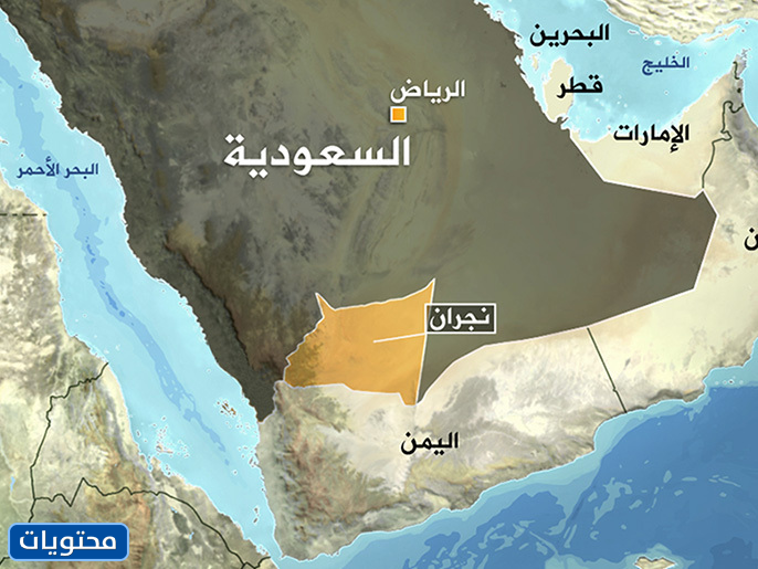 موقع نكران على الخريطة