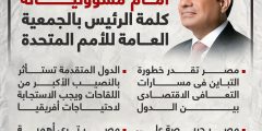 مصر تضع العالم أمام مسئولياته.. كلمة الرئيس السيسى بالأمم المتحدة “إنفوجراف”