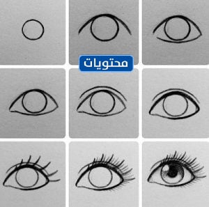 كيفية رسم عين من الصفر خطوة بخطوة