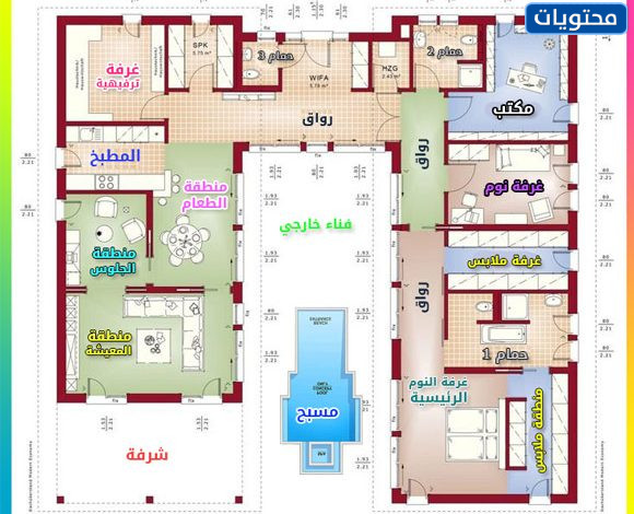 صور خطة الفيلا الحديثة