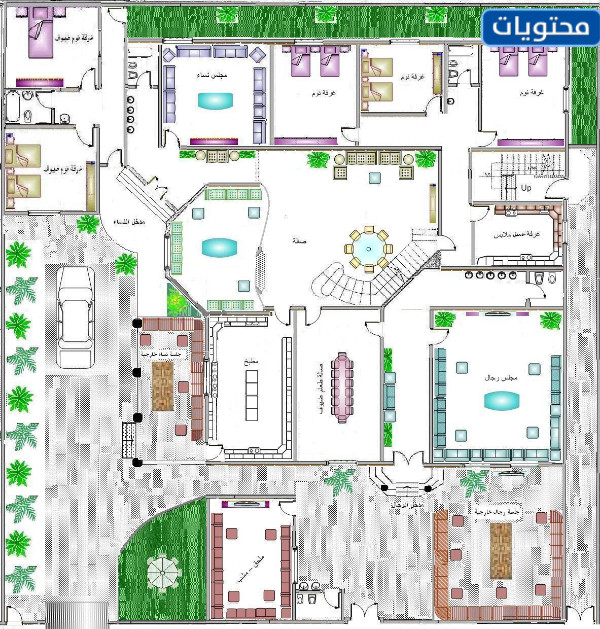 صور خطة الفيلا الحديثة