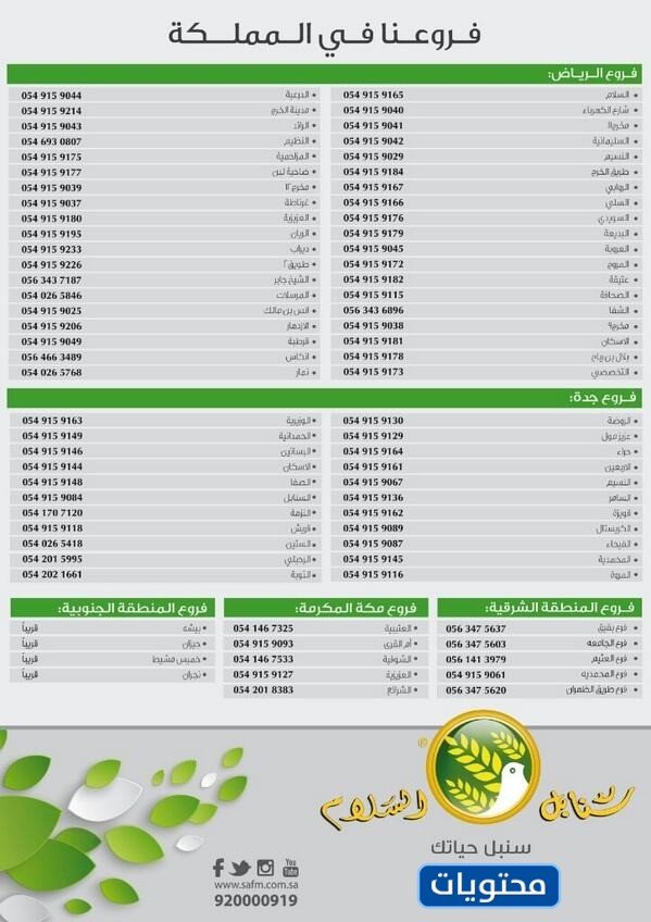 فروع سنابل السلام