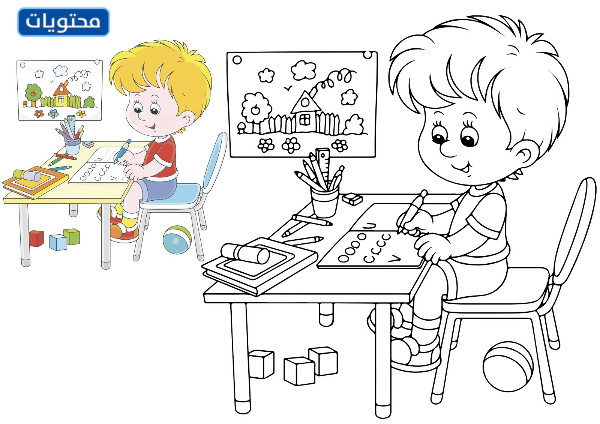 رسومات تلوين العودة للمدارس