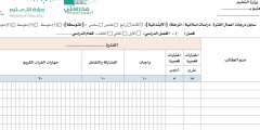سجل رصد الدرجات 1448 المرحلة المتوسطة